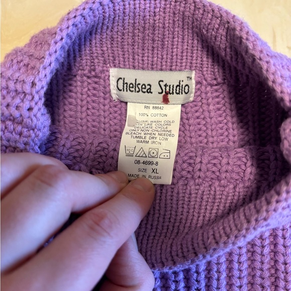 Chelsea Studio Lavender Knit Vest - Picture 2 of 2